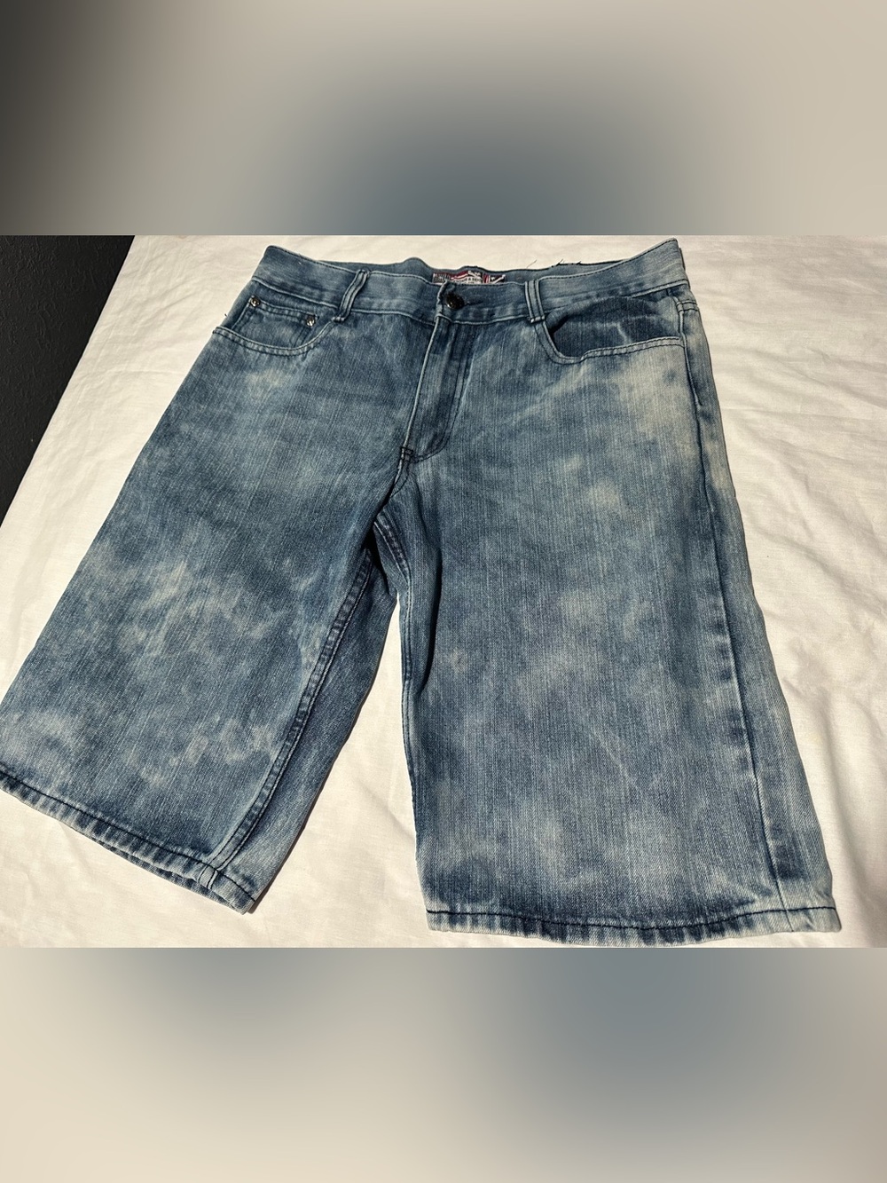 Vintage & denim GS-115 Men's Faded Blue Relaxed Denim Shorts